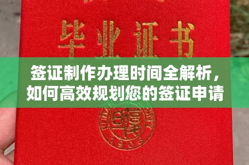 白玉签证制作办理时间全解析，如何高效规划您的签证申请流程